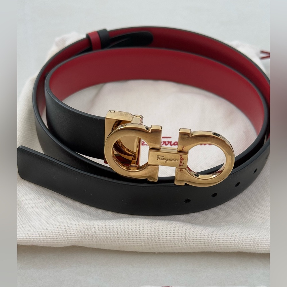 Salvatore Ferragamo Adjustable & Reversible Gancini Belt